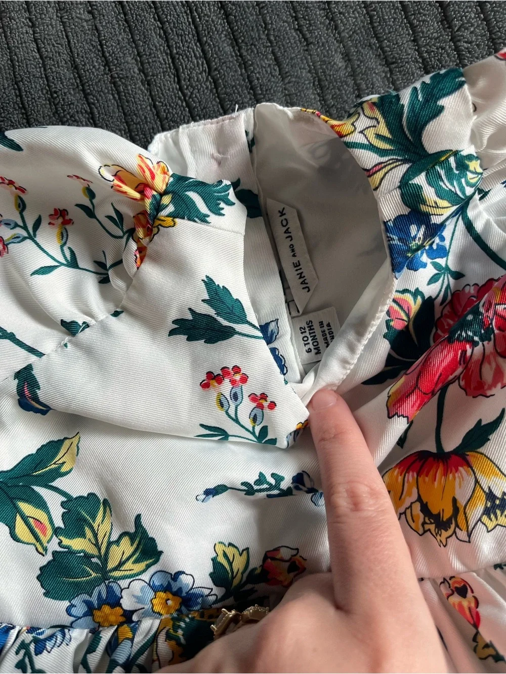 White Floral Tiered Girls' Dress | 6-12 Months | Like New